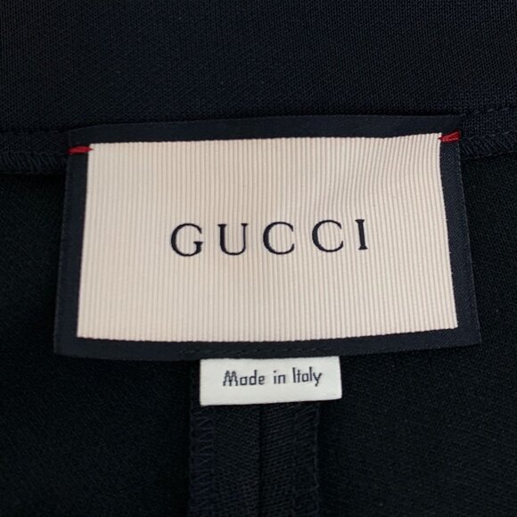 Gucci Black Side Striped Casual Pants With Red & White Stripes XS - Picture 2 of 8